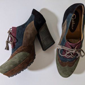 Earthies Multi Colored Platform Heels